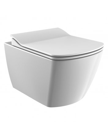 Hugo & Müeller Design Ophang Wc Wit Met Rvs Sproeier (Bidet), Rimoff Verborgen Bevestiging