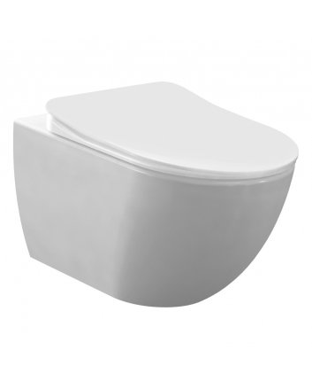 Hugo & Müeller Design Ophang Wc Met Rvs Sproeier (Bidet), Mat Wit