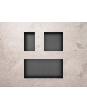 Eco Elegance Inbouwnis (300x600x100mm) - Gunmetal Grijs