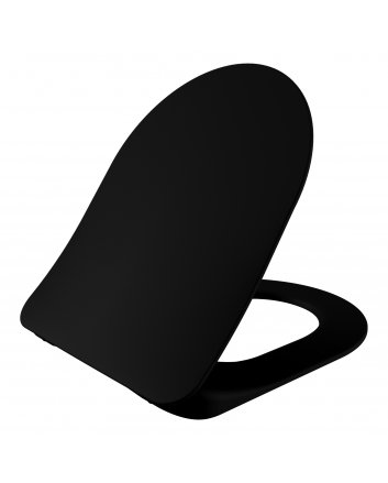 Hugo & Müeller Wc-Zitting Duroplast (Soft-Close & Quick Release) Met Inox Scharnieren - Mat Zwart