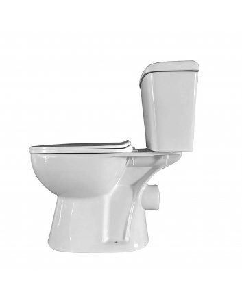 Eco Elegance Duoblok Staand Toilet Zonder Bidet, P-Trap (180mm) 4 In 1