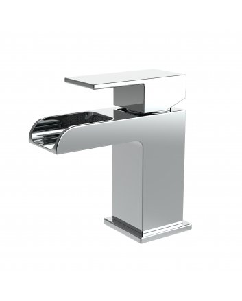 Eco Elegance Square Waterval Wastafelmengkraan - Chroom
