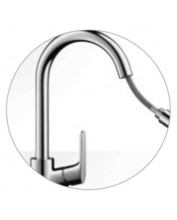 Eco Elegance Keukenmengkraan Met Uittrekbare Uitloop- Chroom