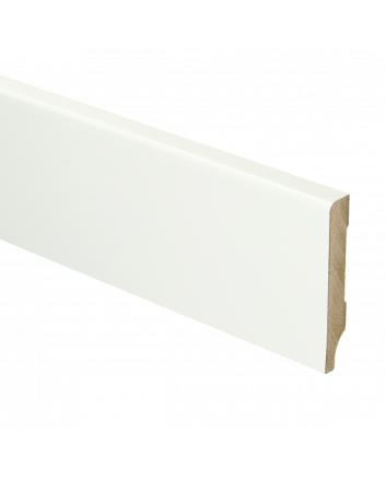 MDF Moderne plint 55x9 voorgelakt RAL 9016 | 2.4 meter