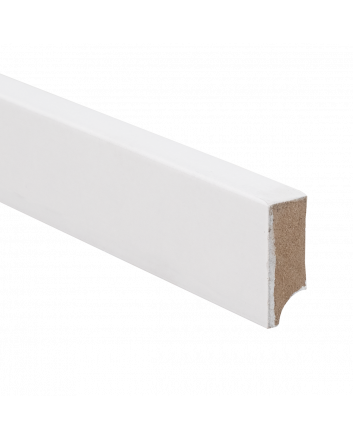 MDF plint 40x15mm wit gegrond recht | 2.4 meter