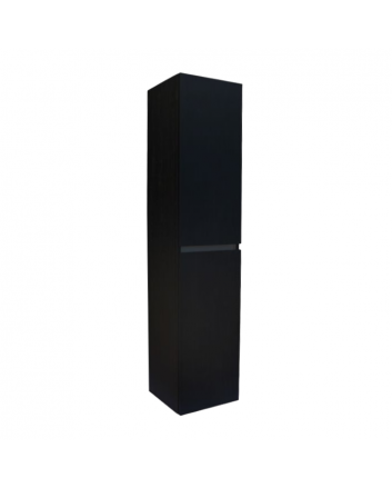 Sani DeLuxe Trendline basic kolomkast met greeplijst aluminium Black Oak