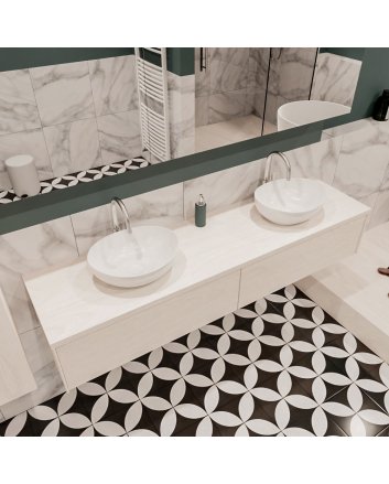 Mondiaz Lush 180 badmeubel underlayment 2 lades Barco dubbel 2 kraangaten