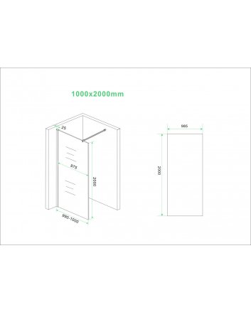 Slim glasplaat 1000 x 2000 x 8 mm nano vintage brons glas