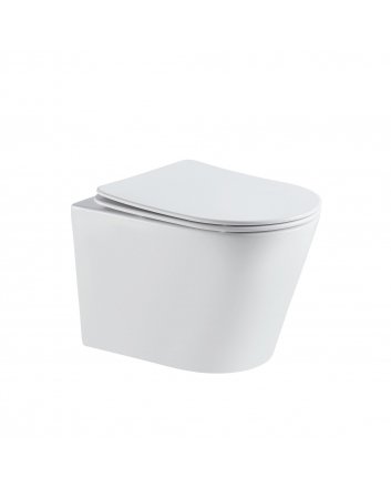 Sani DeLuxe Wandcloset turbo flush standaard 36,5x52x35,5 cm met softclose zitting