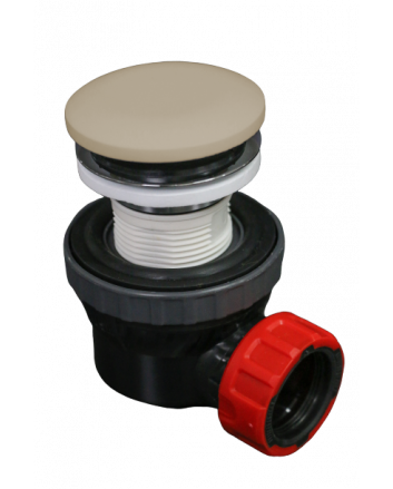 Mondiaz Ruimte besparende click sifon 6,7cm hoog solid surface rond linen