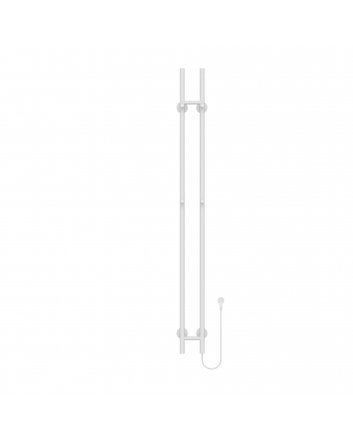 1500x168 - 120 Watt | Elektrische Dubbele Staafhanddoekradiator - Wit