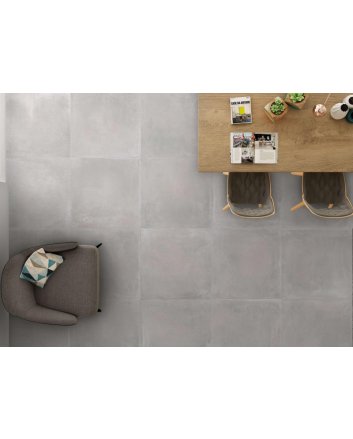 Vloertegel half glans betonlook 100x100 antraciet gerectificeerd