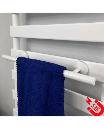 BSXL magnetisch 600 mm handdoekenrek voor radiatoren - Wit