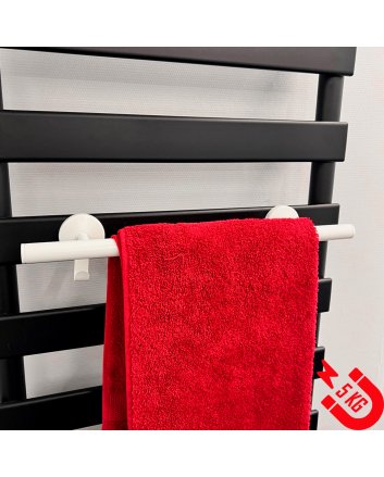 BSXL magnetisch 500 mm handdoekenrek voor radiatoren met haakje - Wit