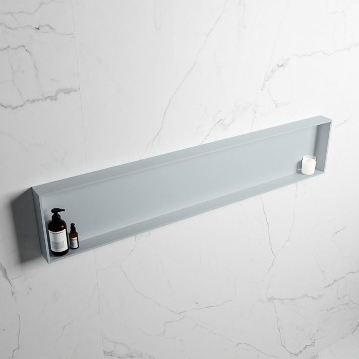 Mondiaz Easy Nis 149,5x29,5cm in solid surface kleur Clay | Clay. 1 vak  geschikt voor in- of opbouw