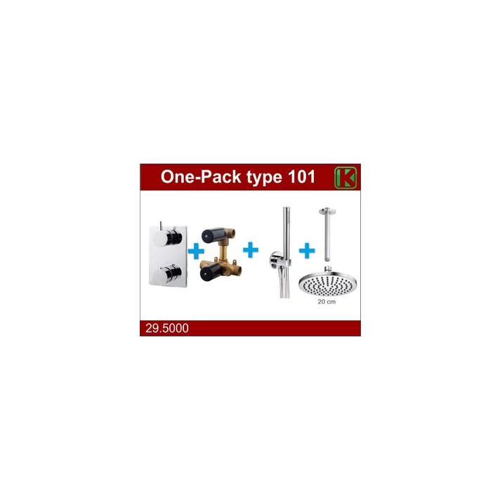 one-pack inbouwthermostaatset type 101 CHR (20cm)
