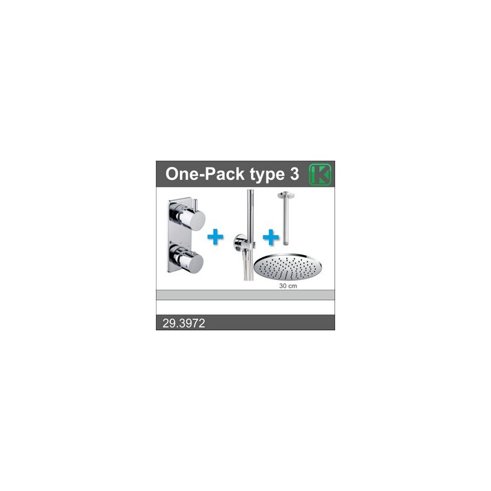 one-pack inbouwthermostaatset type 3 CHR (30cm)