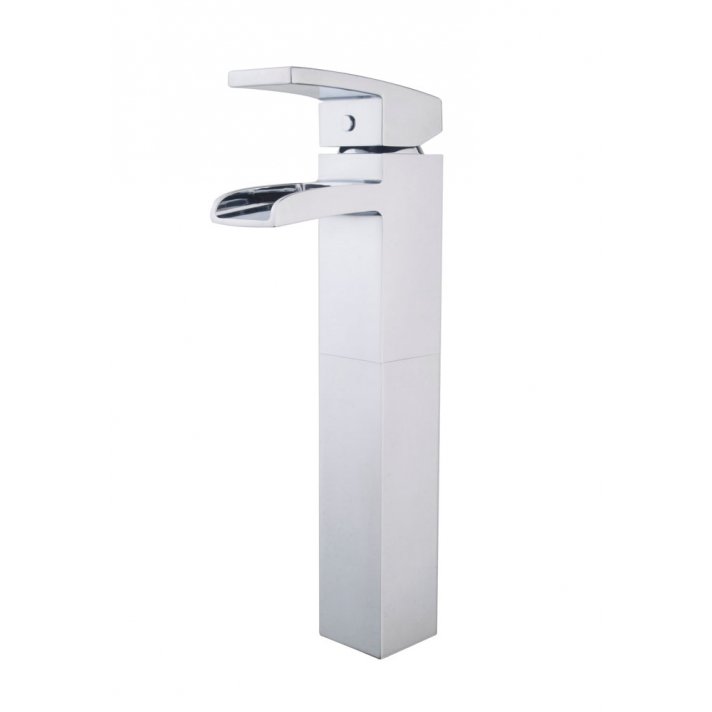 Rombo HOGE waterval-wastafelkraan chroom