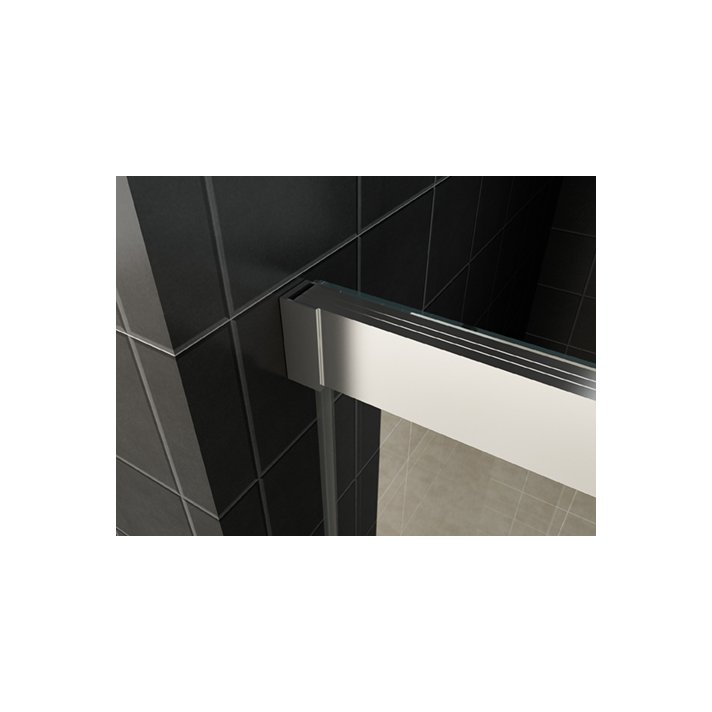 Puerta nisdeur met 1 schuifdeur 900 x 2000 x 8 mm nano helder glas/chroom