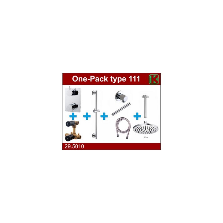 one-pack inbouwthermostaatset type 111 CHR (20cm)