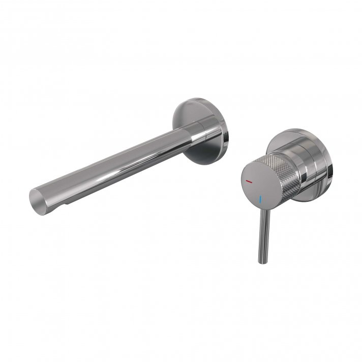 BRAUER Chrome Carving inbouw wastafelmengkraan met rechte uitloop en rozetten model A1 chroom