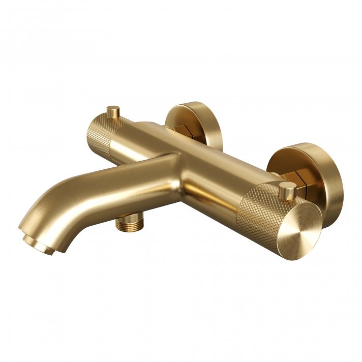BRAUER Gold Carving opbouw baddouche thermostaatkraan goud geborsteld PVD