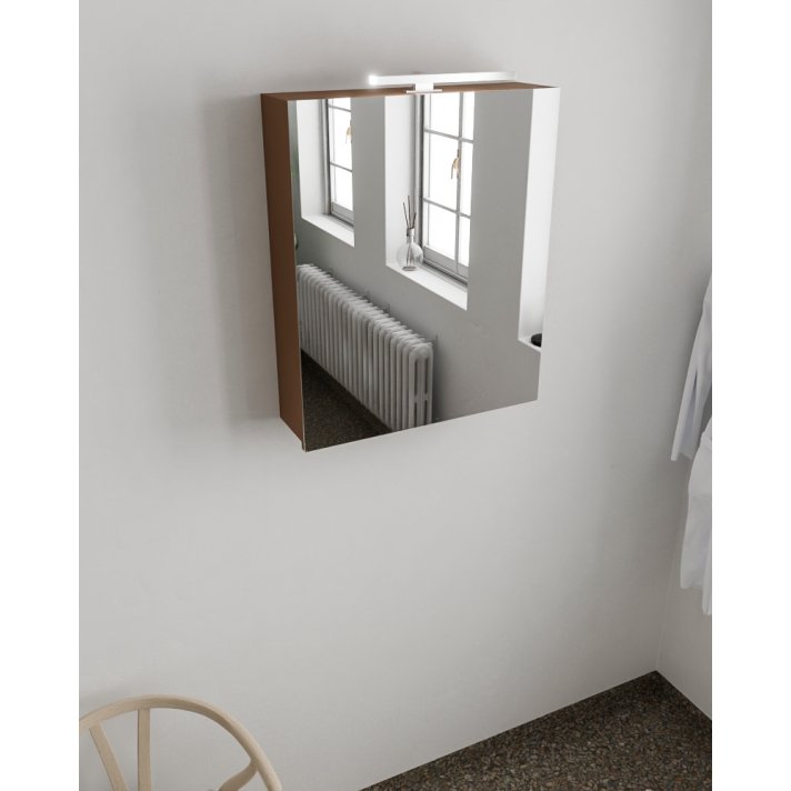 Mondiaz Cubb spiegelkast 60x70x16cm kleur rust met 1 deur