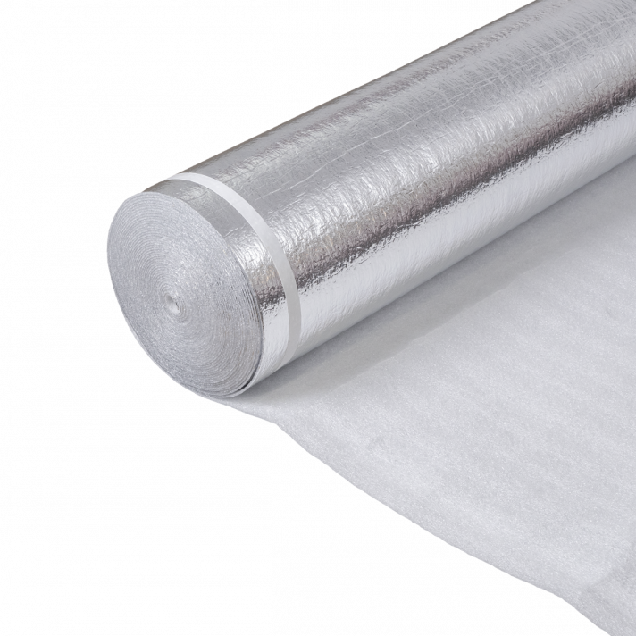 Alufoam ondervloer - 2 mm dik, 20 cm overlap met plakstrip