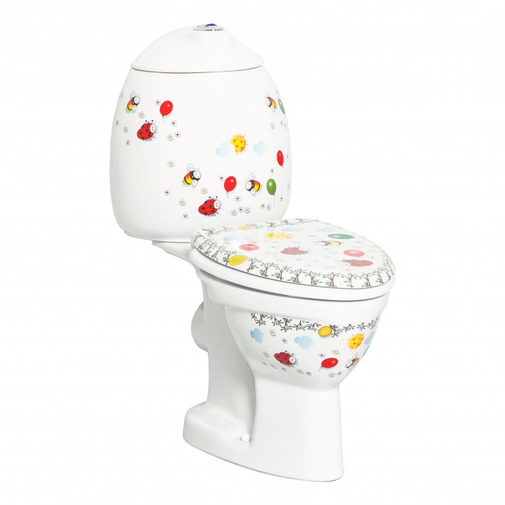 Eco Elegance Staande Kinder-Wc Wit P-Trap