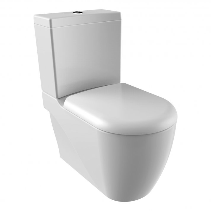 Hugo & Müeller Grande Xxl Staande Wc Onderpot Wit, Met Sproeier (Bidet), Muur/Onder-Uitgang