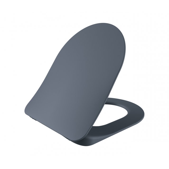 Hugo & Müeller Wc-Zitting Duroplast (Soft-Close & Quick Release) Met Inox Scharnieren - Mat Basalt