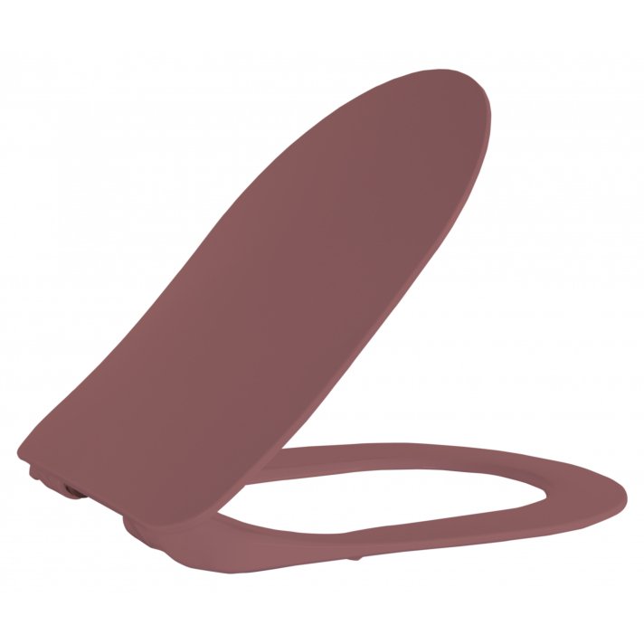 Hugo & Müeller Wc-Zitting Duroplast (Soft-Close & Quick Release) Met Inox Scharnieren - Berry