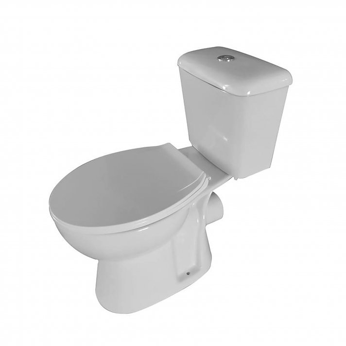 Eco Elegance Duoblok Staand Toilet Zonder Bidet, P-Trap (180mm) 4 In 1