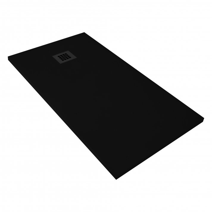 Eco Elegance Madison Composietsteen Douchebak (90x90x3cm) - Zwart