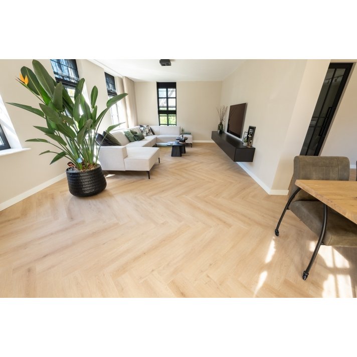 Floer Walvisgraat plak pvc - Cetus Crème