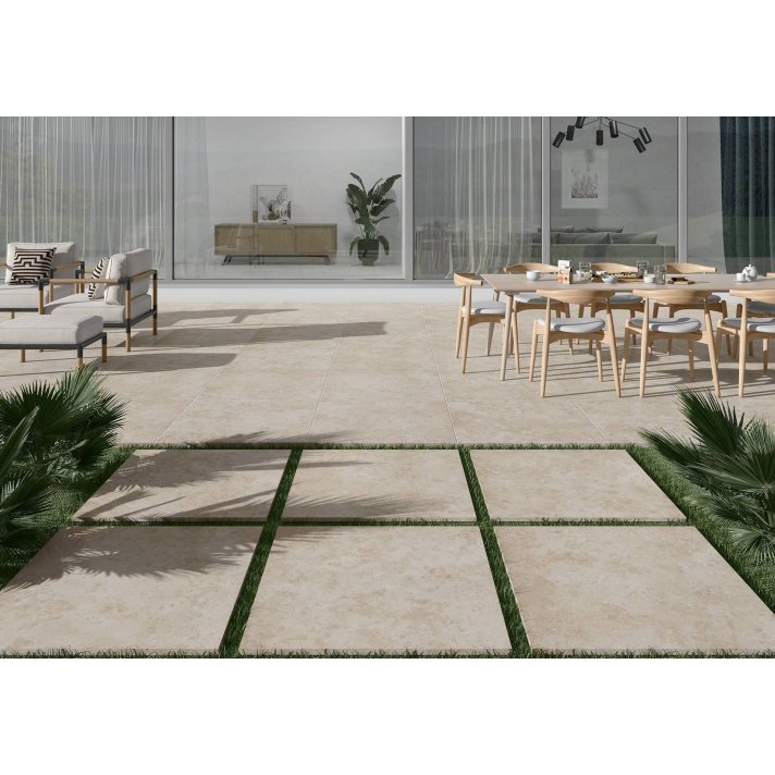 Navarti Grain Stone terrastegel mat-60.5x60.5-Sand