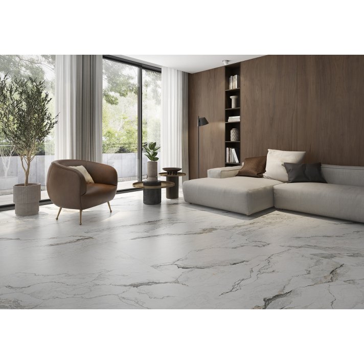 Navarti Brechialunar vloertegel lappato 120x120 white