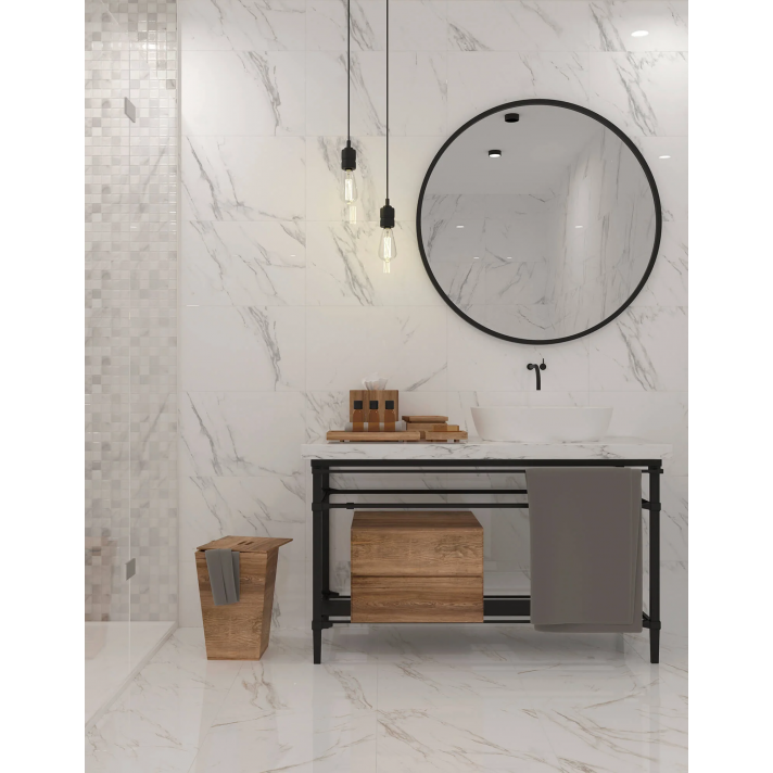 Navarti Calacatta hoogglans wandtegel 33x55 white