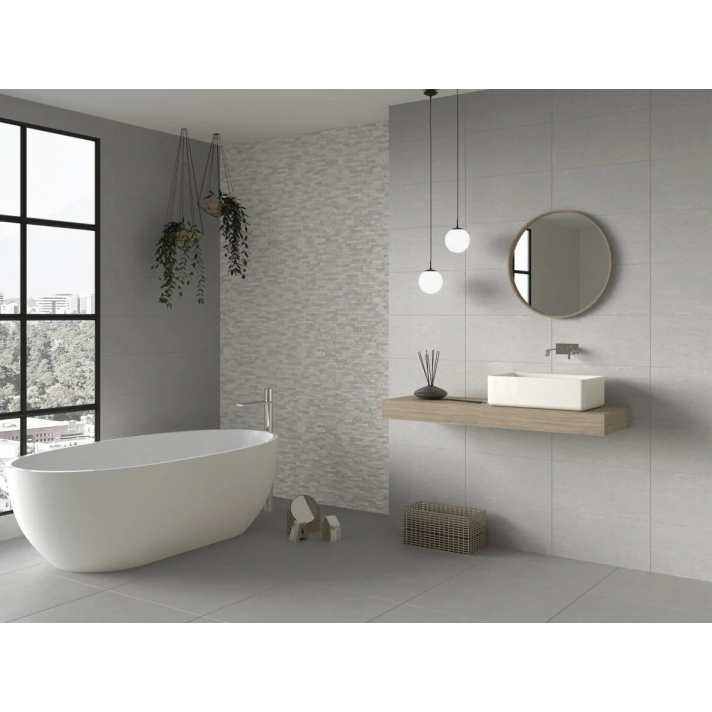 Navarti Dafne wandtegel mat 25x50 gris