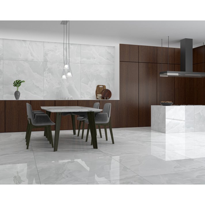 Ecoceramic Iceland Hoogglas vloertegel 120x120 white