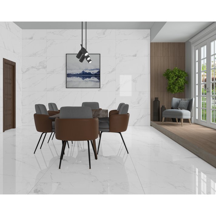 Ecoceramic Marshall hoogglans vloertegel 30x60 white