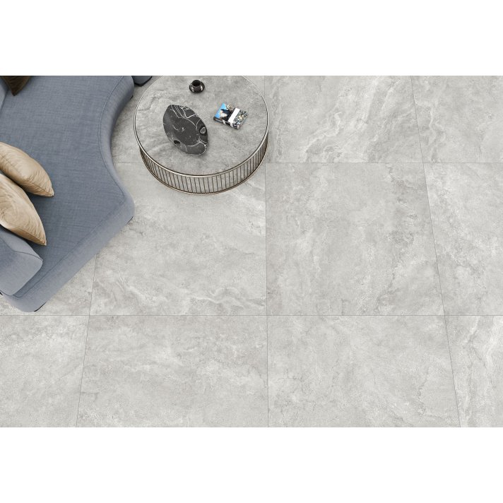Ecoceramic Pietra vloertegel mat 60x60 silver