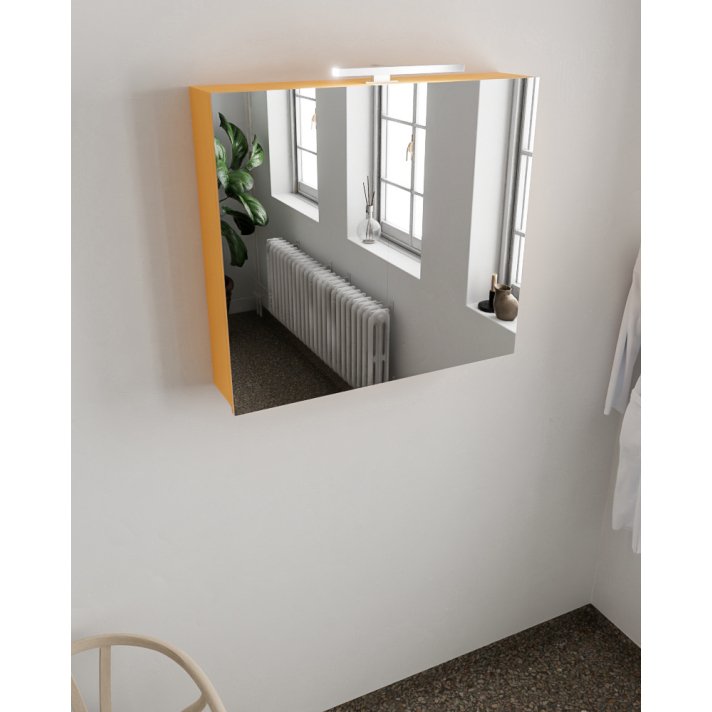 Mondiaz Cubb spiegelkast 80x70x16cm kleur ocher met 2 deuren