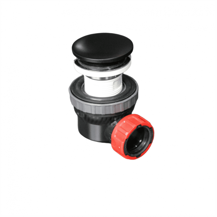 Mondiaz Ruimte besparende click sifon 6,7cm hoog solid surface rond urban
