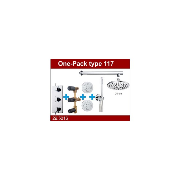 one-pack inbouwthermostaatset type 117 CHR