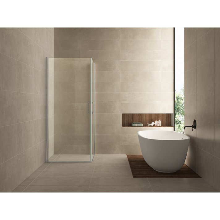 Wiesbaden Uni douchecabine met 2 draaideuren 100x100 cm chroom met helder glas 8mm NANO