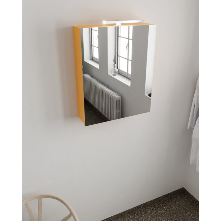 Mondiaz Cubb spiegelkast 60x70x16cm kleur ocher met 1 deur