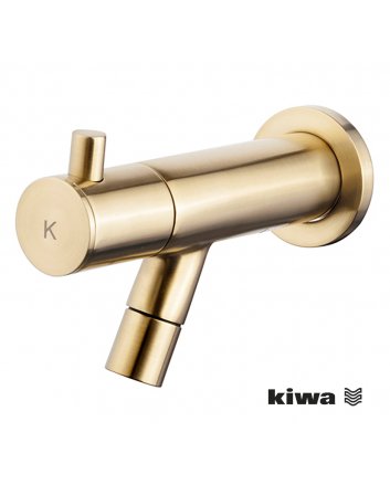 Amador fonteinkraan met muurbevestiging Kiwa 1/2'' geborsteld messing