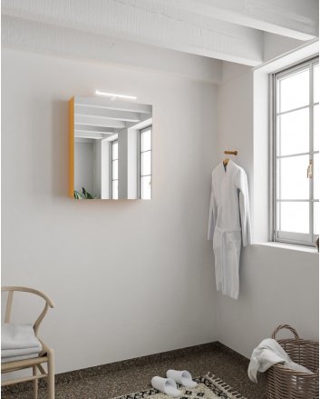 Mondiaz Cubb spiegelkast 60x70x16cm kleur ocher met 1 deur