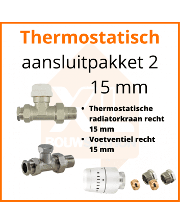 Eco 4 Thermostatisch M30 aansluitpakket 2 t.b.v. 15 mm buis